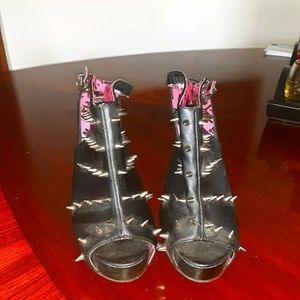 Black Spiked Heels